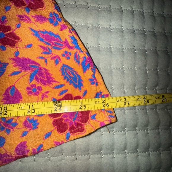 Free People Pants Bail Sultry Bohemian Flare Floral Belted Cottage NWOT Sz L - Picture 9 of 16